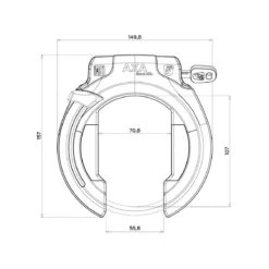 Axa Block XXL Rahmenschloss -Bike Geschaft axa block xxl rahmenschloss 2022 67804 e