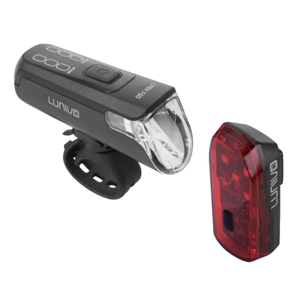 Lunivo Lynx F60 & R Brake Akku Fahrradbeleuchtung Set Mit Bremslicht 1 Lunivo Lynx F60 & R Brake Akku Fahrradbeleuchtung Set Mit Bremslicht