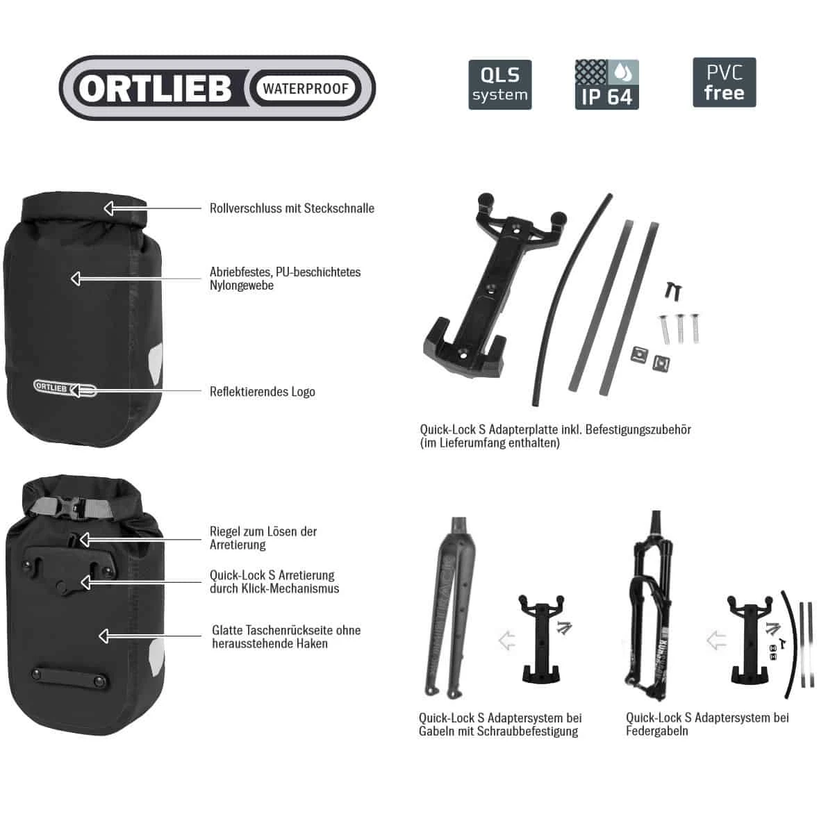 Ortlieb Fork-Pack Bikepacking-Gabeltasche 2 Ortlieb Fork-Pack Bikepacking-Gabeltasche - Image 2