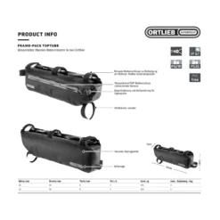 Ortlieb Frame-Pack Toptube Bikepacking-Rahmentasche (3 L) -Bike Geschaft ortlieb frame pack toptube bikepacking rahmentasche 2023 313532 g
