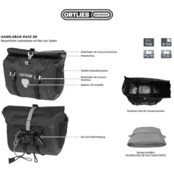 Ortlieb Handlebar-Pack QR Bikepacking-Lenkertasche -Bike Geschaft ortlieb handlebar pack qr bikepacking lenkertasche 2021 309232 g