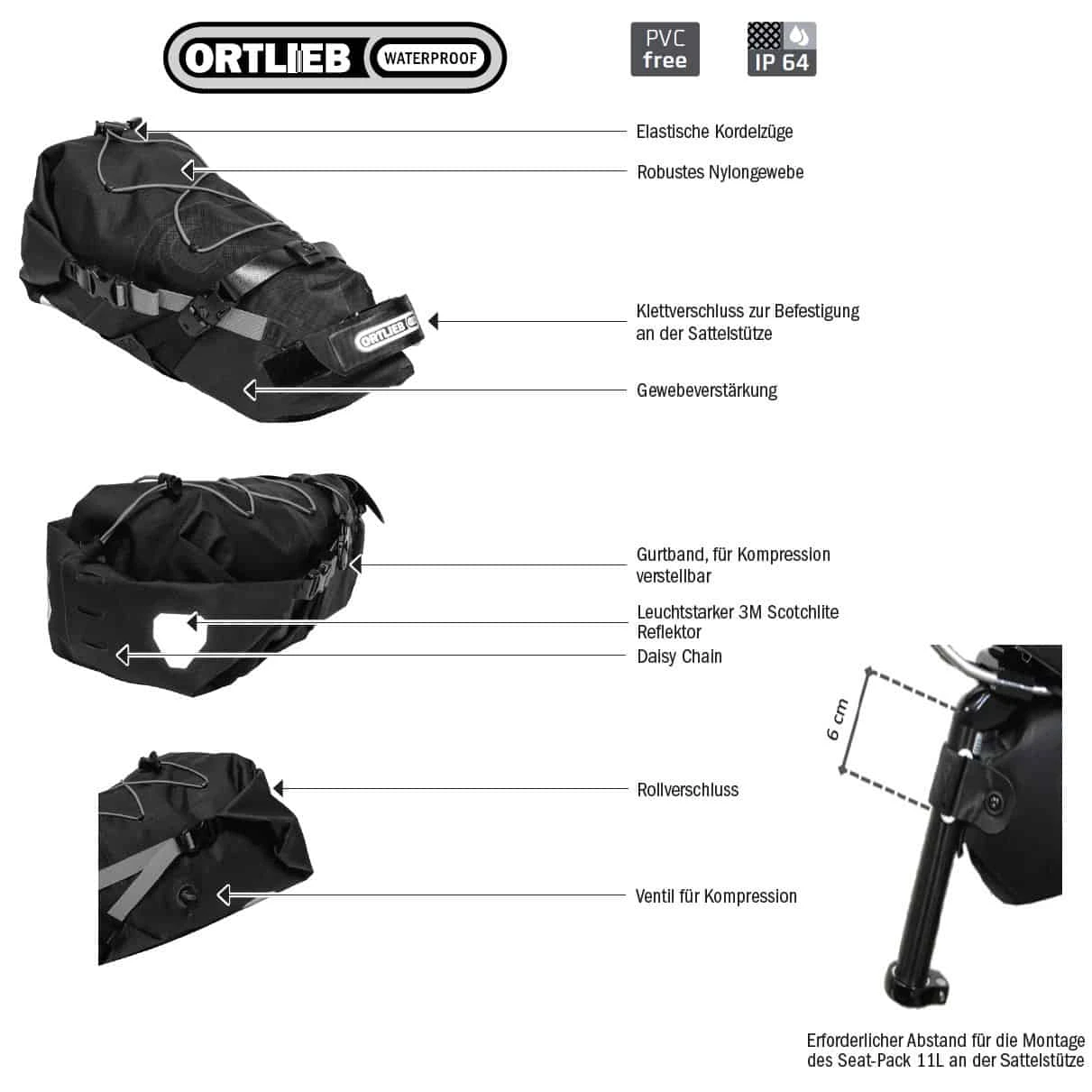 Ortlieb Seat-Pack 11 L Bikepacking-Satteltasche 7 Ortlieb Seat-Pack 11 L Bikepacking-Satteltasche - Image 7