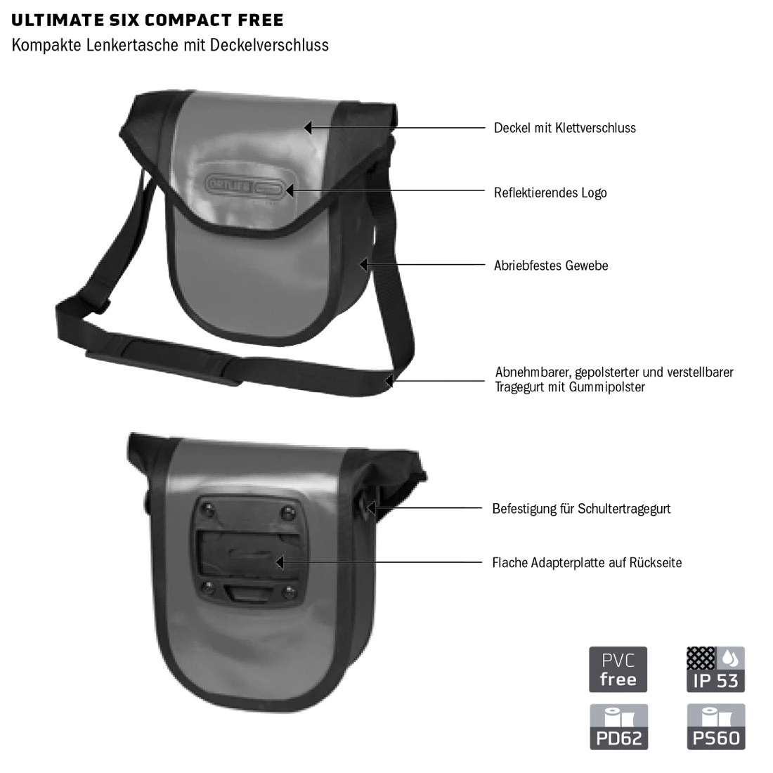 Ortlieb Ultimate Six Compact Free Lenkertasche (2,7 L) 7 Ortlieb Ultimate Six Compact Free Lenkertasche (2,7 L) - Image 7