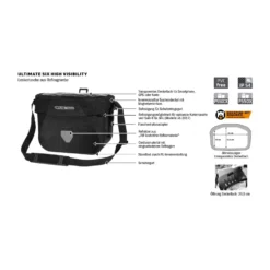 Ortlieb Ultimate Six High Visibility Lenkertasche (6,5 L) -Bike Geschaft ortlieb ultimate six high visibility 6 5 l lenkertasche neongelb schwarz 2023 313470 f