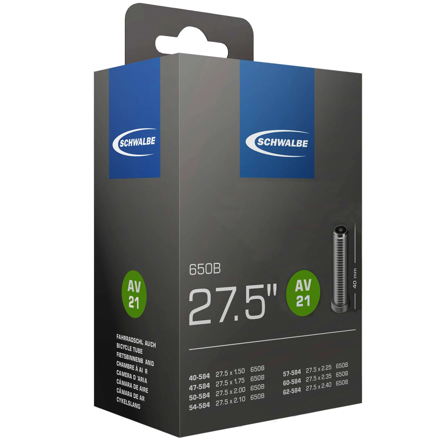 Schwalbe AV 21 Fahrradschlauch (27,5'') 5er-Set 2 Schwalbe AV 21 Fahrradschlauch (27,5'') 5er-Set - Image 2