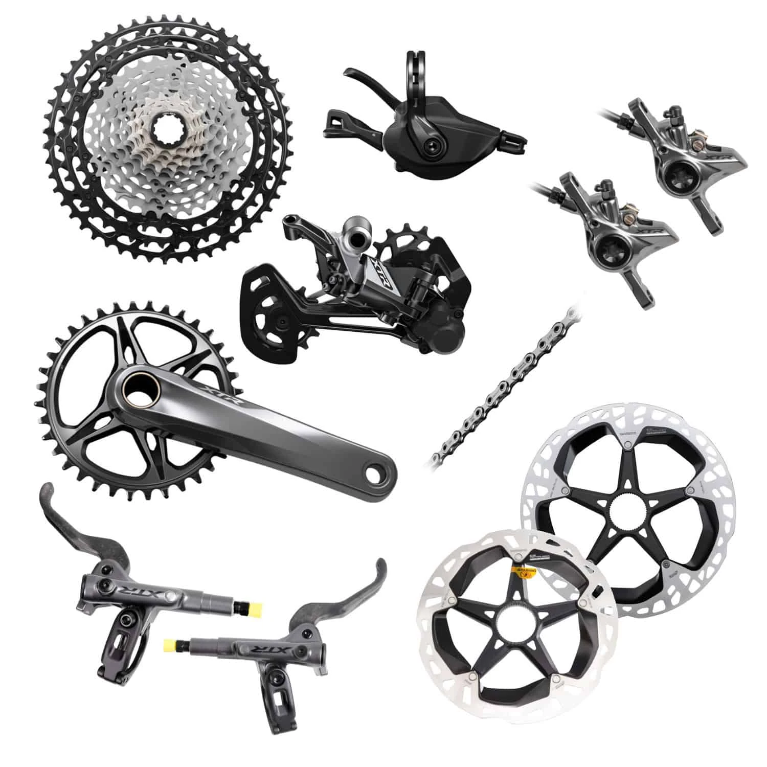 Shimano XTR M9100 1 X 12-fach Schaltgruppe Mit Bremsen 1 Shimano XTR M9100 1 X 12-fach Schaltgruppe Mit Bremsen