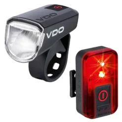 VDO Eco Light M30 + Red Fahrrad-Frontlicht + Rücklicht